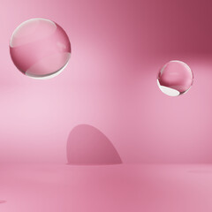 pink bubbles balloon background