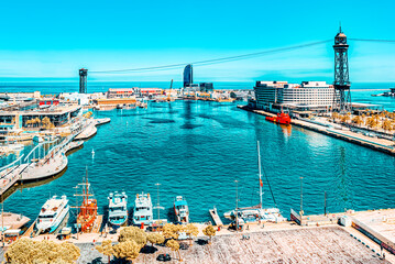 Panorama from the monument to Christopher Columbus on the Barcel