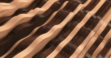 Stacked Woods Background. Textured Pattern. Natural Background 3D Illustration Render