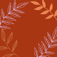 Minimal abstract background in trendy organic and botanical shapes. Perfect for social media or posters.