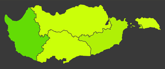 Cyprus population heat map as color density illustration