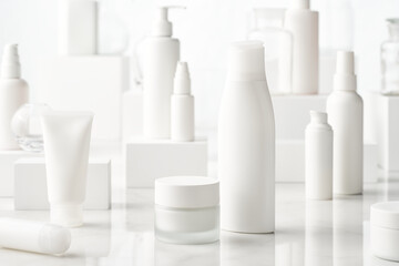 Collection of various skin care supplies