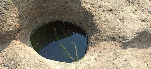 Pothole in the river