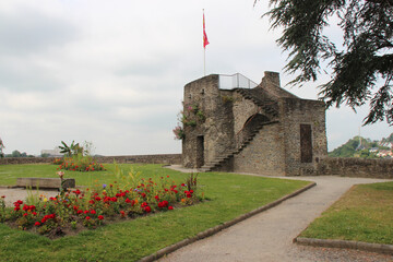 public gardens and ramparts in saint-lô in normandy (france)
