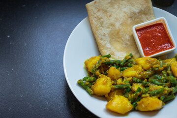 Colorful Indian sandwiches on a table