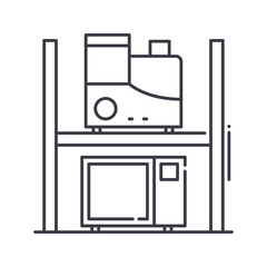 Electronics icon, linear isolated illustration, thin line vector, web design sign, outline concept symbol with editable stroke on white background.