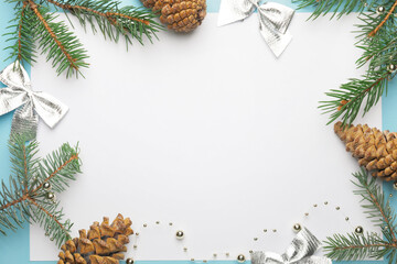 Obraz na płótnie Canvas Mockup of beautiful Christmas greeting card