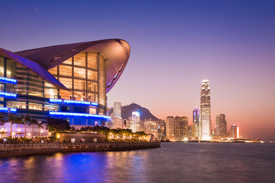 Skyline of modern buildings at Hong Kong in China