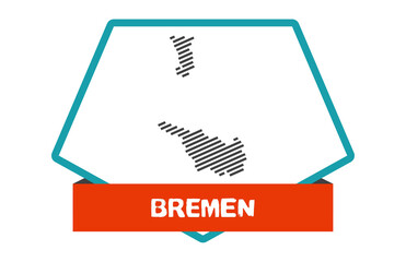 Bremen Karte auf blau rotem Button