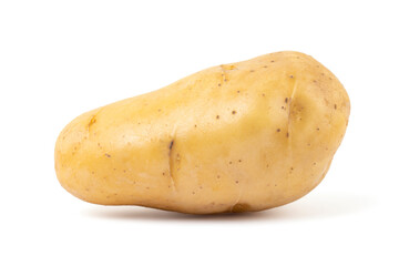 Young potato isolated on white background with clipping path
