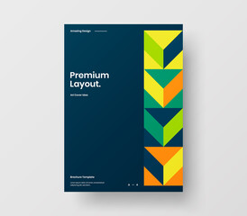 Abstract corporate identity report cover. Geometric vector business presentation design layout. Amazing company illustration brochure template.