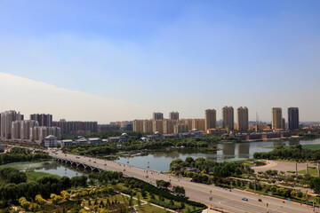 Fototapeta na wymiar Urban Architectural Scenery, Luannan County, Hebei Province, China