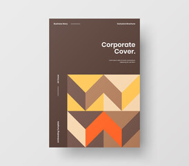 Abstract corporate identity report cover. Geometric vector business presentation design layout. Amazing company illustration brochure template.