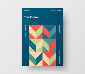 Abstract corporate identity report cover. Geometric vector business presentation design layout. Amazing company illustration brochure template.