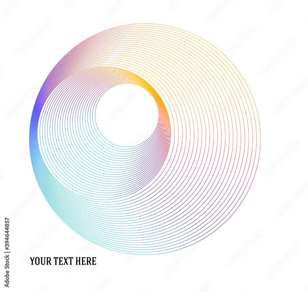 Poster design elements. ring circle elegant frame border. abstract circular logo element letter o on white 