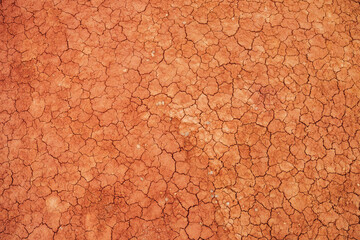 Nature background of cracked dry lands. Natural texture of soil with cracks. Broken clay surface of...