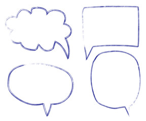Dialog bubble sign on white background. Sketch. Vector illustration.