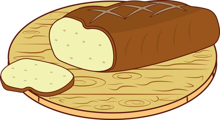 Bread. Sliced ​​bread. Loaf of bread.