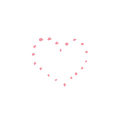 Doodle heart for Valentine's Day. Hand drawn style