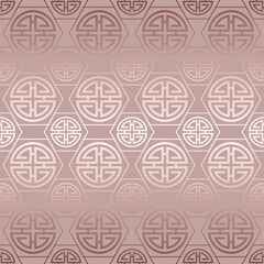 Chinese and Japanese style. Traditional seamless pattern. Asian background. China ornament. Elegant Japan design golden foil for prints. Abstract geometric oriental. Delicate culture texture. Vector 