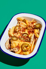 Chicago cheese steak fries with chicken