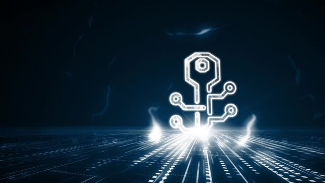 Hack security Data protection. Computer Internet safe with lock, key. Concept image of security vulnerability and information leaks.