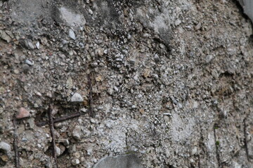 Old weathered rough structure of concrete wall, grey industrial texture for background