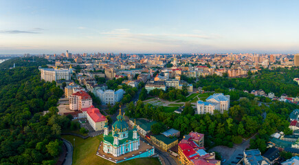 Obraz premium St. Andrew's Church aerial view..