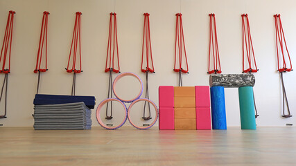 Yoga equipment in the gym, China