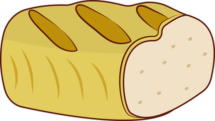 Bread. Sliced ​​bread. Loaf of bread.