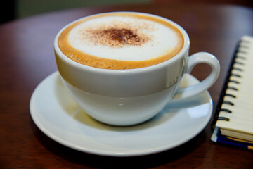 cup of cappuccino with foam