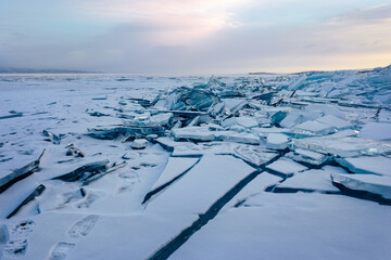 Fototapeta na wymiar Landscape with ice