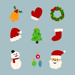 christmas icons set