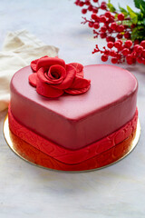 heart shaped cake - for lovers