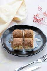 cold baklava - cold baklava with milk - soguk baklava