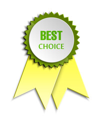 Special round reward banner tape. Awards Previum quality ribbon, sticky label band. Circle Offer Sticker stripe. Round label tag, Vintage badge sticker.