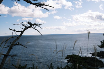 碁石海岸から見る地平線