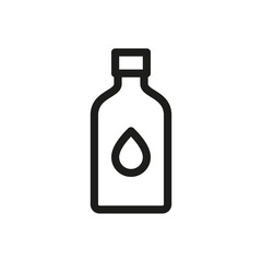 Olive oil bottle isolated icon, organic oil outline vector icon with editable stroke