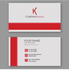 Business card red