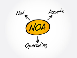 NOA - Net Operating Assets acronym, business concept