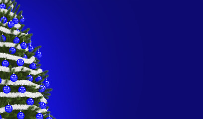 Holiday Time Blue Copy Space Banner Background © Tomasz Zajda