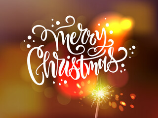Christmas time vector text. Calligraphic Lettering design card template. Calligraphic handmade lettering.