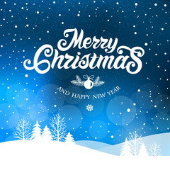 Christmas time vector text. Calligraphic Lettering design card template. Calligraphic handmade lettering.