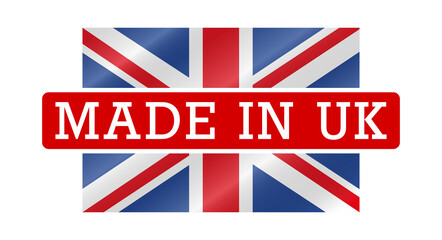 Made in UK, United Kingdom label bagde. Vector illustration