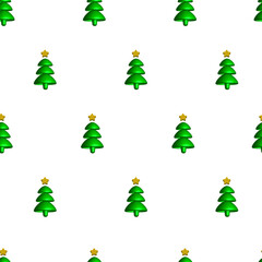 Christmas pattern. Design of a small Christmas tree. Nice repeated design. Editable vector.