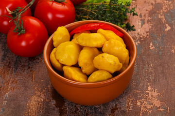 Tasty marinated patisson