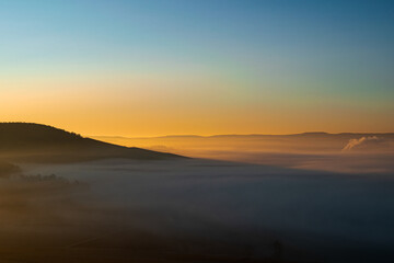 sunset in the mountains