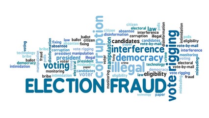Obraz premium Election fraud illustration