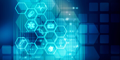 2D illustration medical structure background
