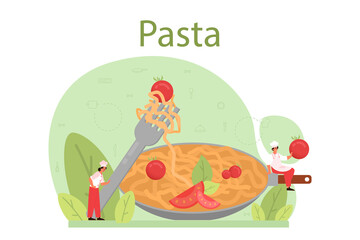 Obraz na płótnie Canvas Spaghetti or pasta. Italian food on the plate. Delicious dinner,